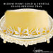 Image of BLOOM Ivory Gold and Crystal Serving Tray
