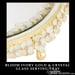 Image of BLOOM Ivory Gold and Crystal Serving Tray