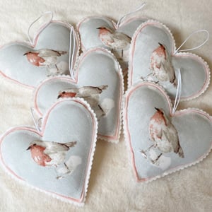 Image of Fabric Robin Heart