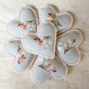 Image of Fabric Robin Heart
