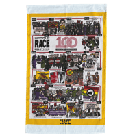 Image 1 of 100 years of British anti-fascism tea towel 