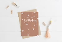 Happy Birthday A6 Greeting Card with Kraft Brown Envelope