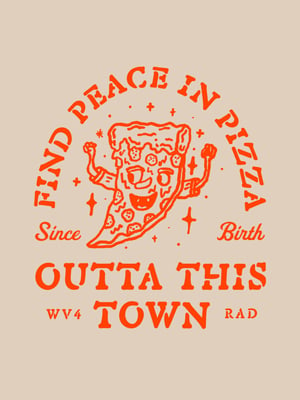 Image of Find Peace In Pizza T-Shirt  | Soft Cream 🍕