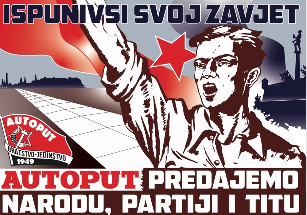 Yugoslav Brotherhood Unity Motorway Poster