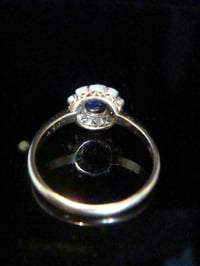 Image 3 of STUNNING QUALITY EDWARDIAN  18CT SAPPHIRE DIAMOND CLUSTER RING