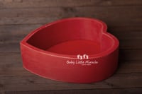 Image 1 of Wooden heart red