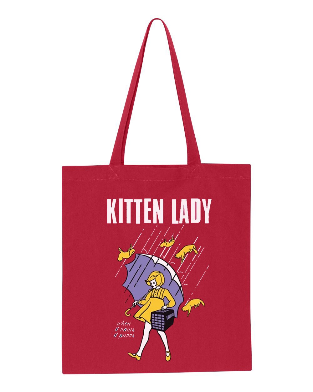 Image of When It Rains It Purrs Tote Bag
