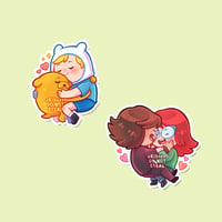 Image 2 of Fionna and Cake Stickers