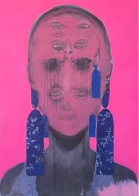 Mixed media art painting by Gela Mikava