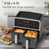TwinChef Pro 2.38gal Dual Basket Air Fryer