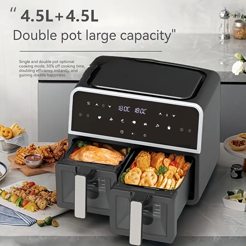 TwinChef Pro 2.38gal Dual Basket Air Fryer