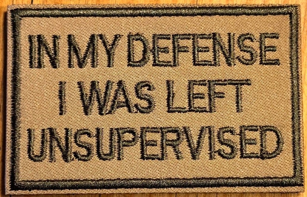 Image of LEFT UNSUPERVISED 2 ~ TAN VELCRO PATCH
