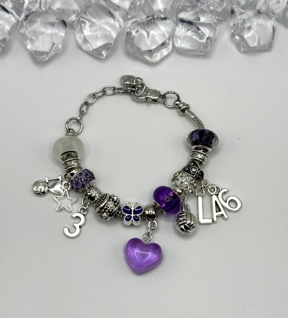 Image of LA6 Volleyball Charm Bracelet