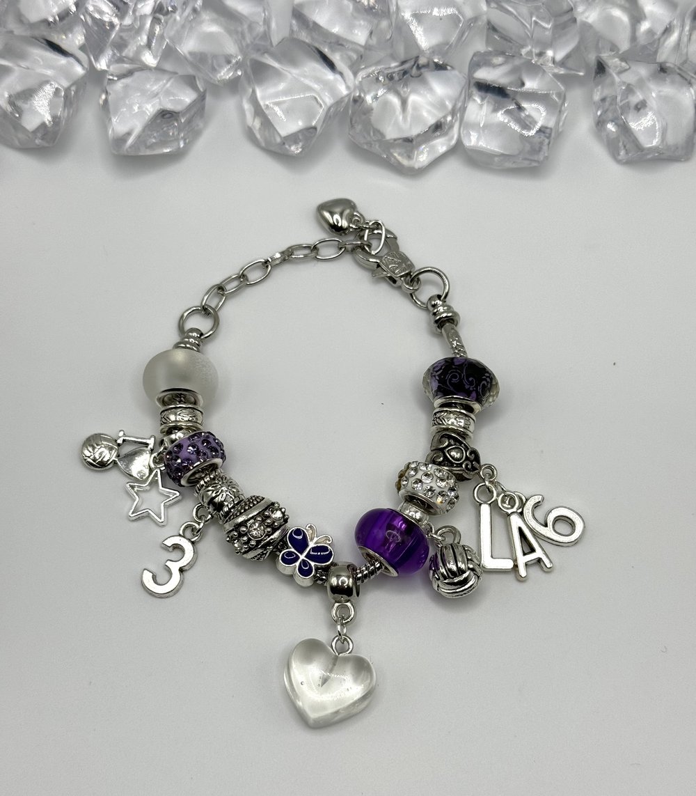 Image of LA6 Volleyball Charm Bracelet