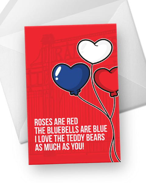 Image of Roses Are Red, Bluebells Are Blue - Valentines Card ©