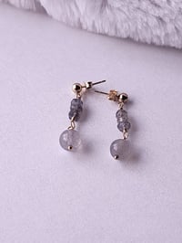 Image 3 of Labradorite Dangle Earrings, chic, Dainty Earring