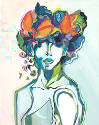Image 2 of Woman with Flowers