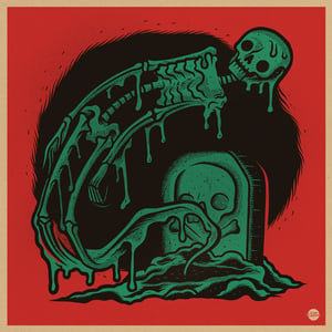 Image of Drippy Skeleton - Print