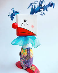 Image 4 of Chuckles the Clown-abstract wood metal designer art toy-toy story-art