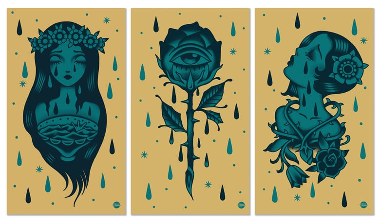 Image of Blue Tears (Triptych) - 3 Print Set