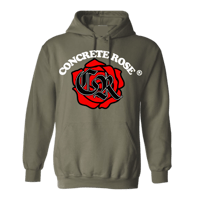 Green Concrete Rose Hoodie 