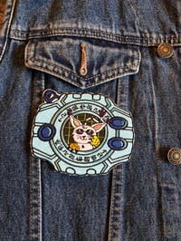 Image 1 of 4 inch wide iron on - Digimon Embroidery Patch - Gatmon Patch