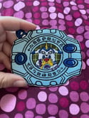 4 inch wide iron on - Digimon Embroidery Patch - Gabumon