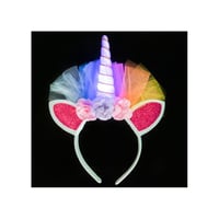 Image 1 of Light-up LED Flower Unicorn Headband