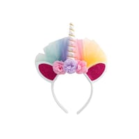 Image 3 of Light-up LED Flower Unicorn Headband
