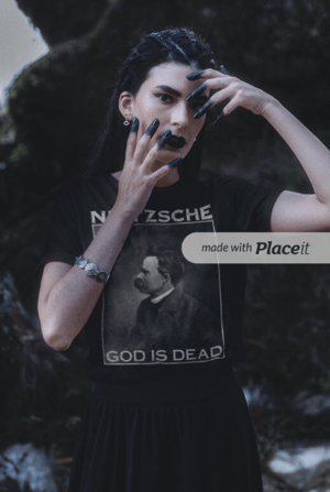 Image of Friedrich Nietzsche God is Dead T-Shirt