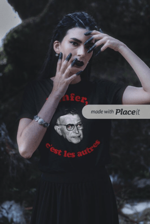 Image of Sartre Death is Other People T-Shirt