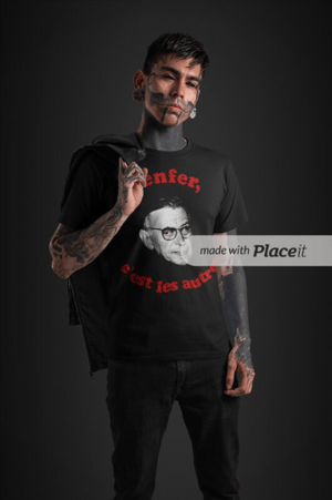 Image of Sartre Death is Other People T-Shirt