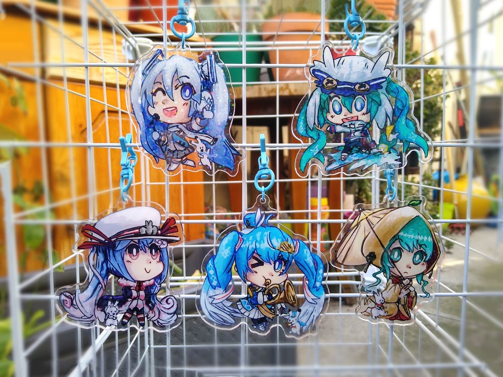 Snow Miku Acrylic Charms