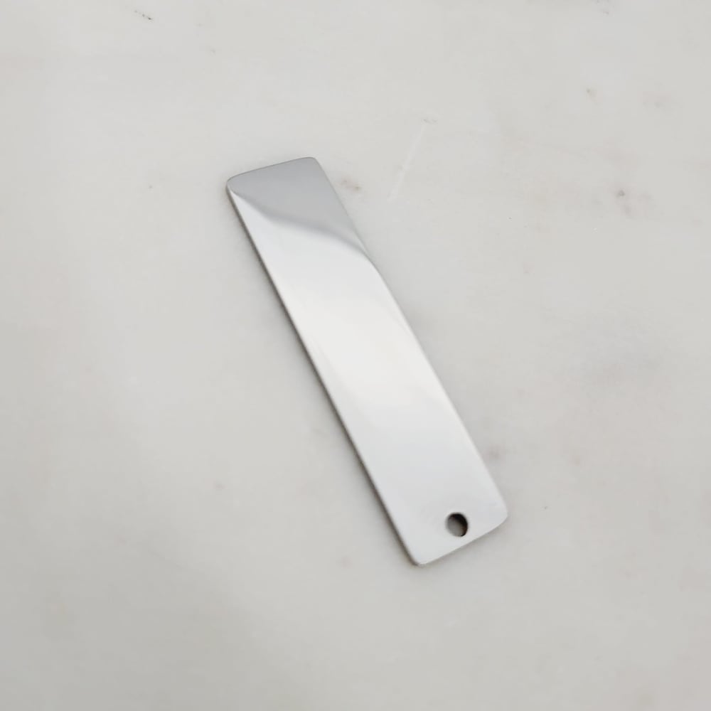 Image of Rectangle Steel Engraving Tags for Keychains - Laser Engraving Blanks