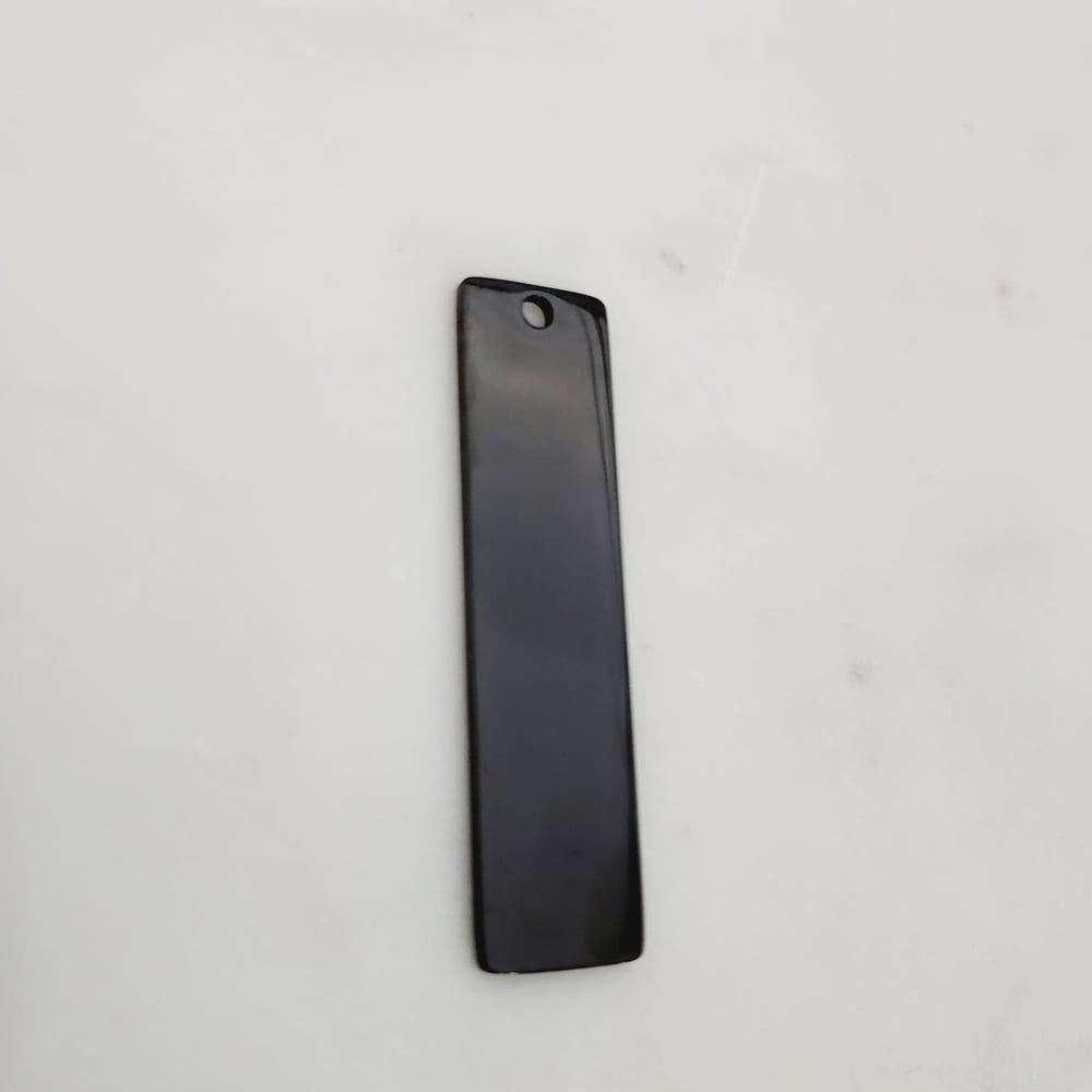 Image of Black Rectangle Black Steel Engraving Tags  Laser Engraving Blanks