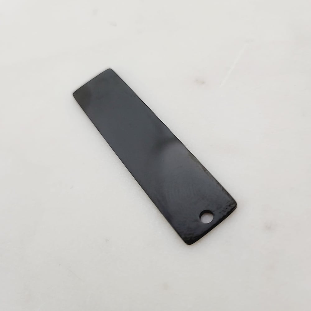 Image of Black Rectangle Black Steel Engraving Tags  Laser Engraving Blanks