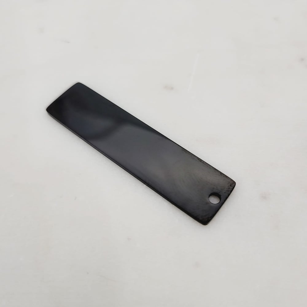 Image of Black Rectangle Black Steel Engraving Tags  Laser Engraving Blanks