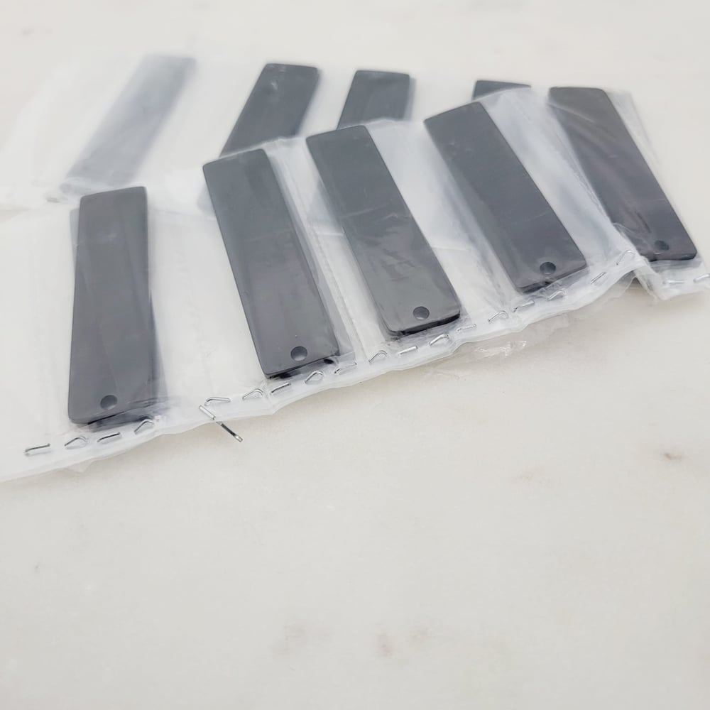 Image of Black Rectangle Black Steel Engraving Tags  Laser Engraving Blanks