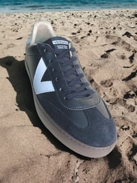 Image 1 of Victoria 70’S style black leather sneaker 