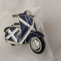 Image 2 of Lambretta style Scotland St Andrews Cross style badge 