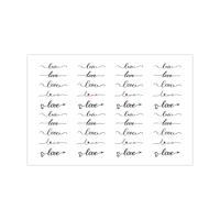 Image 1 of VALENTINES DAY LOVE SCRIPT NAIL DECALS 