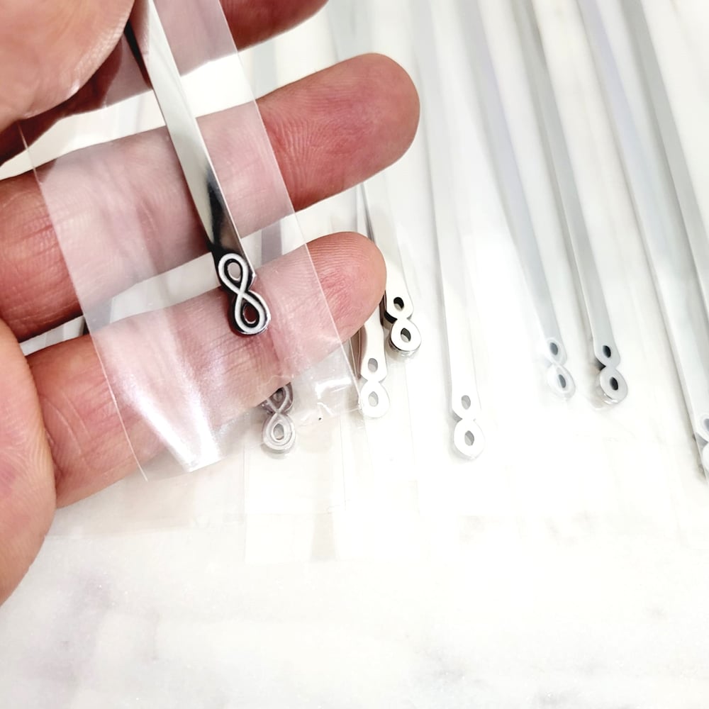 Image of Infinity Flat Bracelet Blanks for Laser Engraving - Stainless Steel Metal Blanks 4mm wide