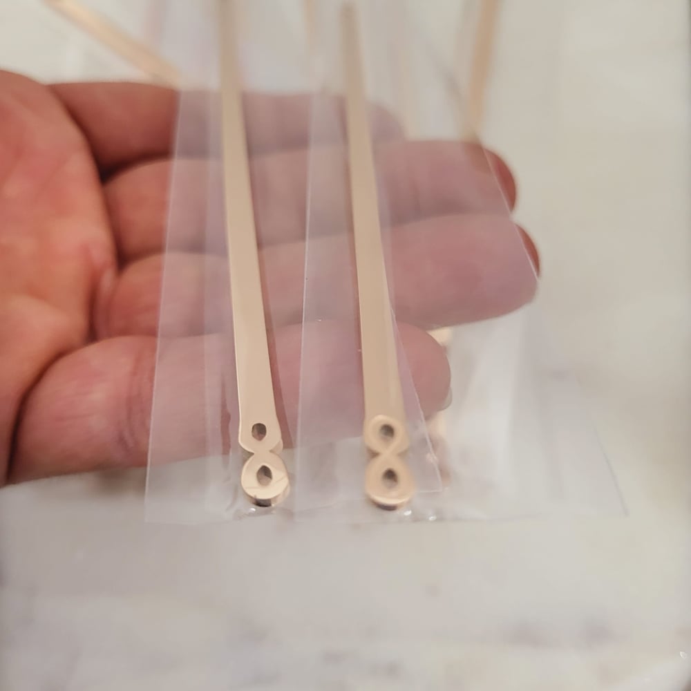 Image of Infinity Flat Rose Gold Bracelet Blanks for Laser Engraving - Metal Blanks 4mm wide