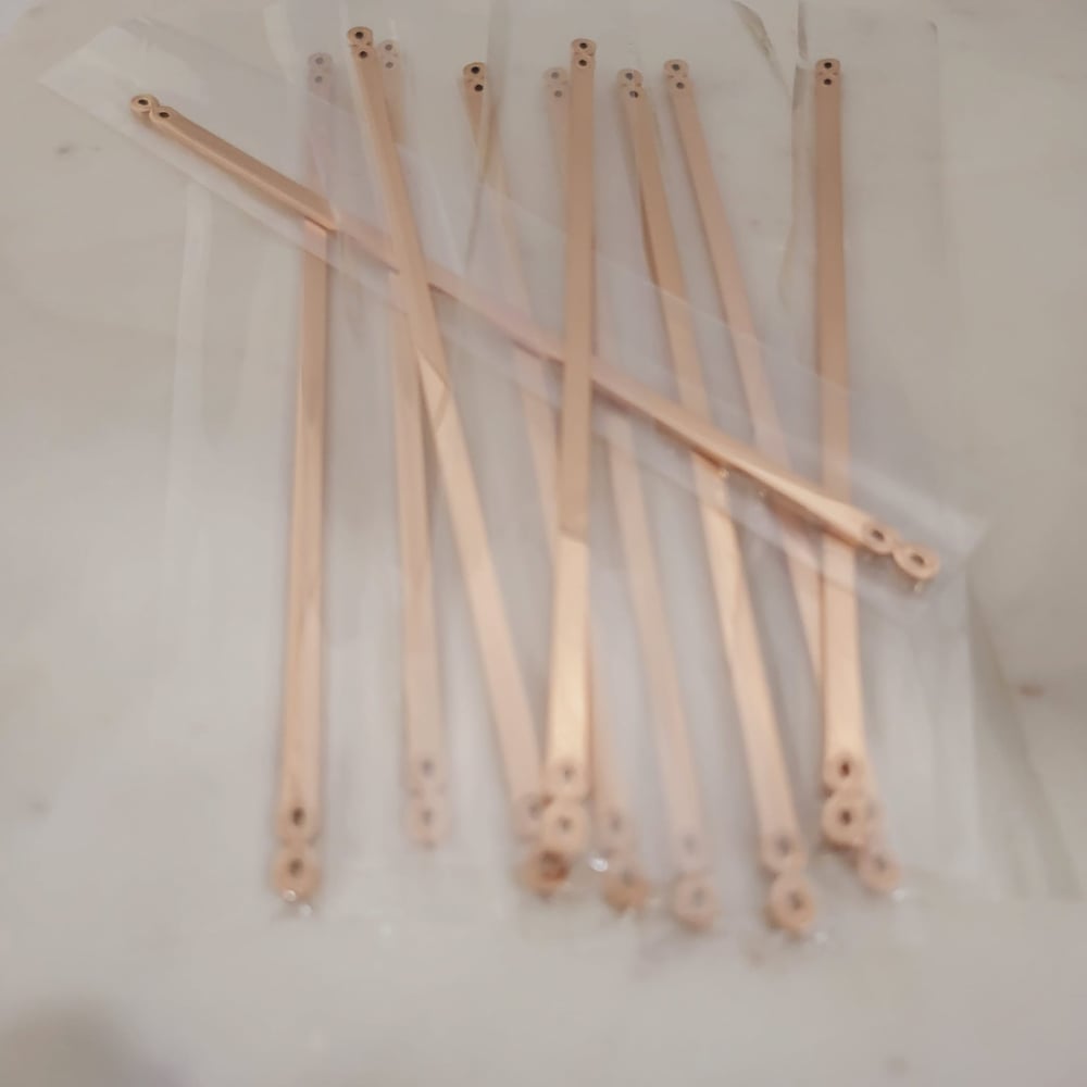 Image of Infinity Flat Rose Gold Bracelet Blanks for Laser Engraving - Metal Blanks 4mm wide