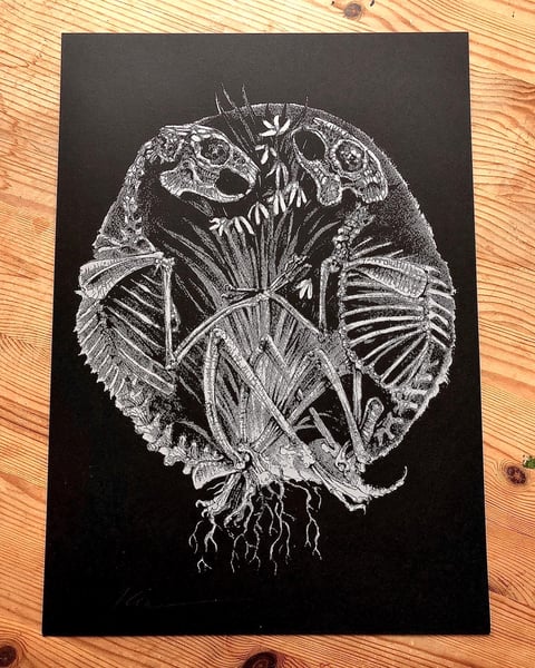 Image of "In deaths embrace' screen print 