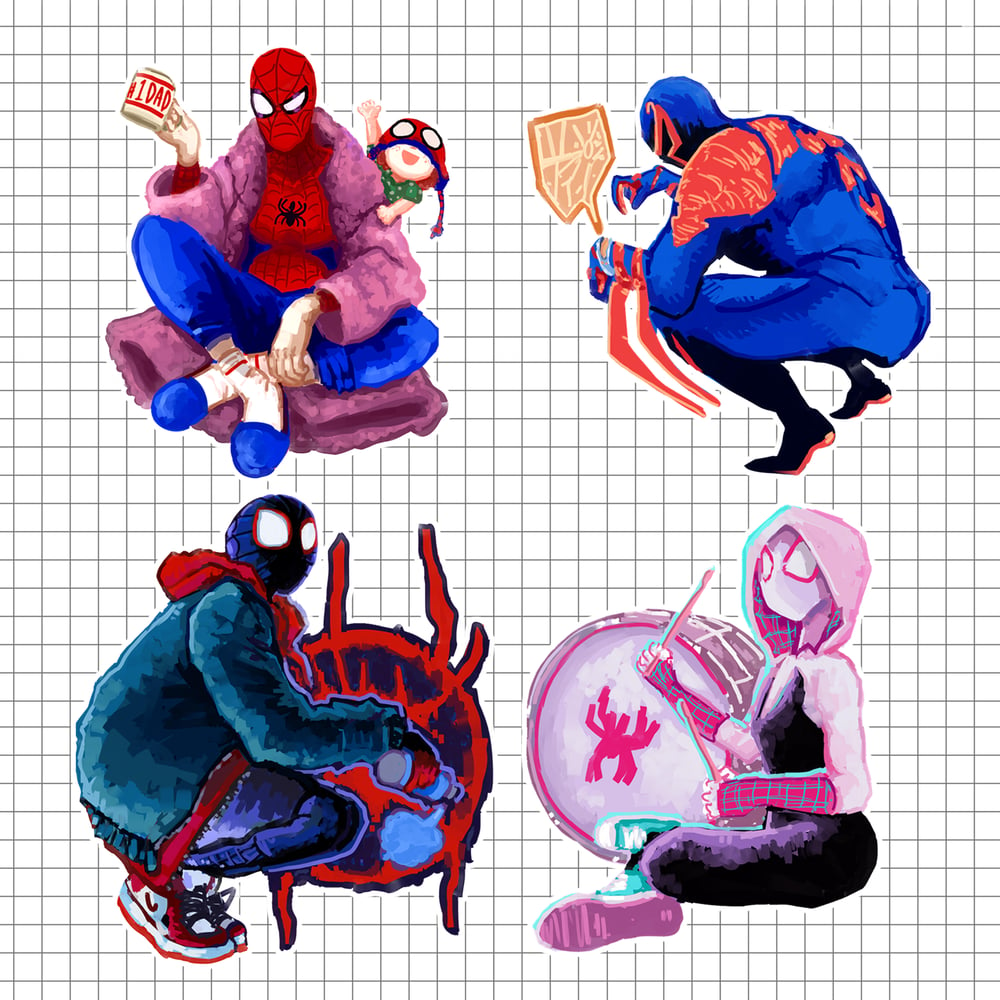 Spider-People Stickers