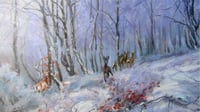 Image 4 of Corzos en la nieve 1 / Roe deer in the snow 1