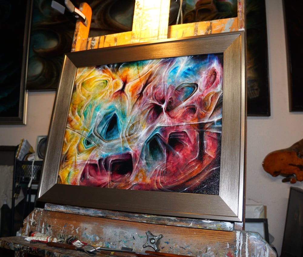 Image of "The Colour Out of Space" embellished canvas giclee print, edition of 25