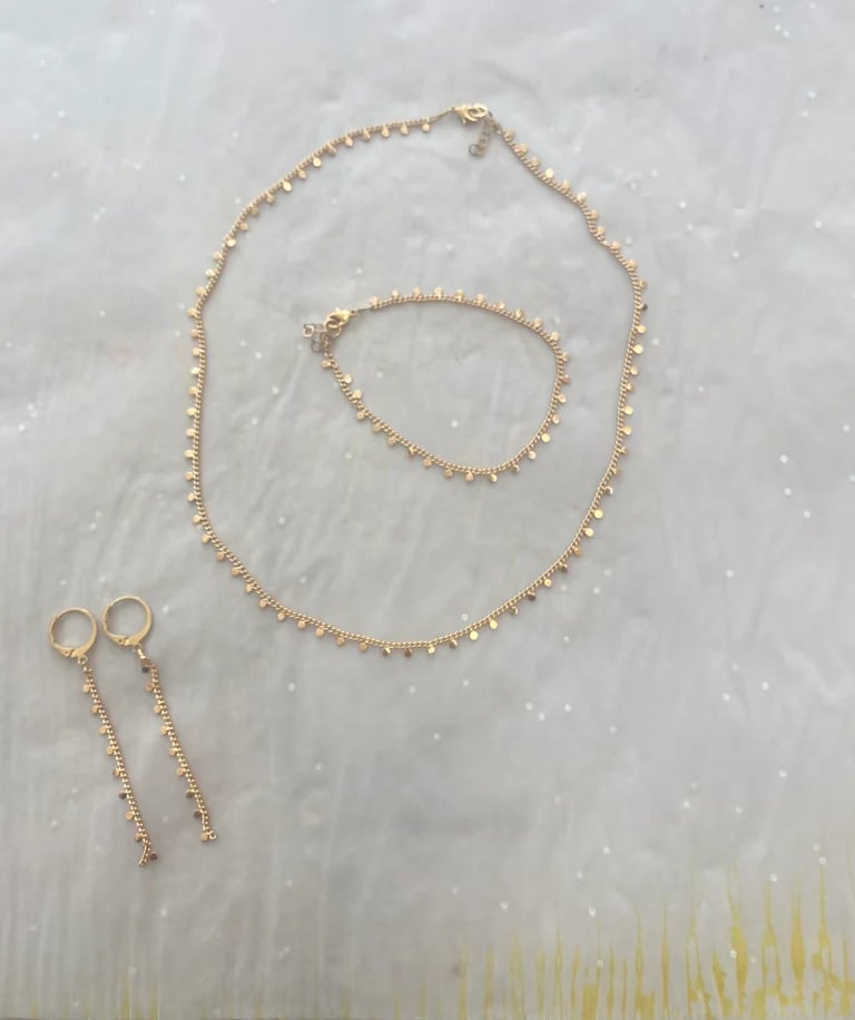 Image of Petit pois - boucles d'oreilles & bracelet