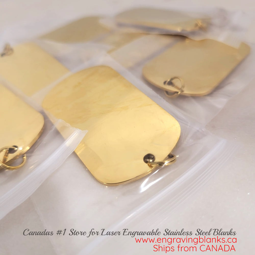 Yellow Gold Steel Guasha Blanks 5 Pack Steel Laser Engraving Blanks